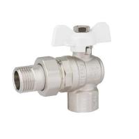 Кран шаровый 1/2" с американкой угловой (бабочка) PROFactor (PF UBV 324A)