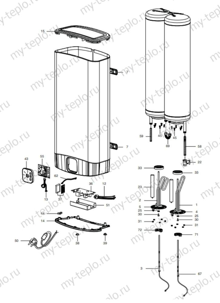 Запчасти Ariston ABS VLS EVO WIFI PW 80 купить в Карталах