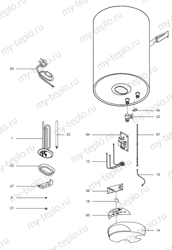 Запчасти Ariston ABS PLT PLUS PW 80 V купить в Карталах