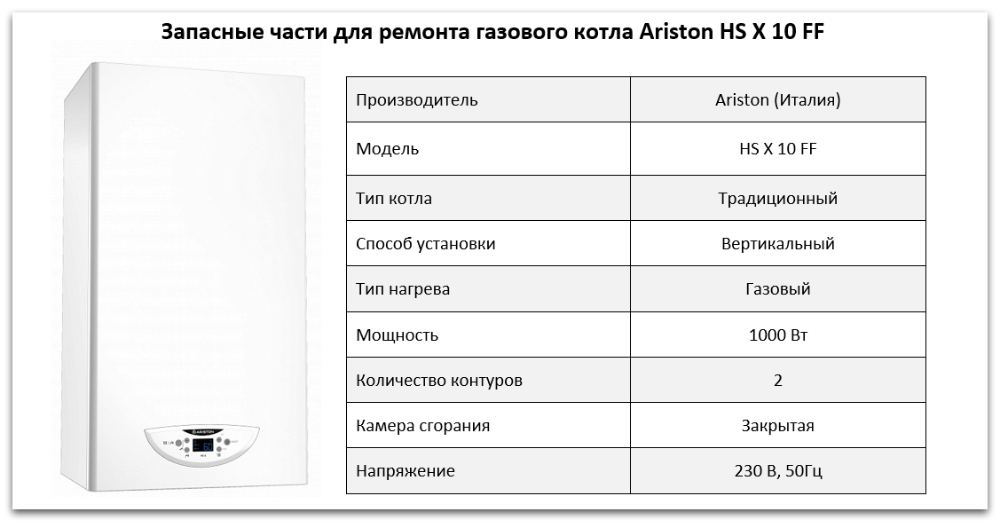 Купить запчасти Ariston HS X 10 FF в Карталах