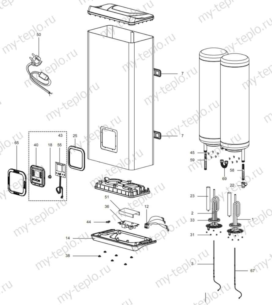 Запчасти для Ariston ABS VLS QH 100: схема Запчасти Ariston ABS VLS QH 100 купить в Карталах