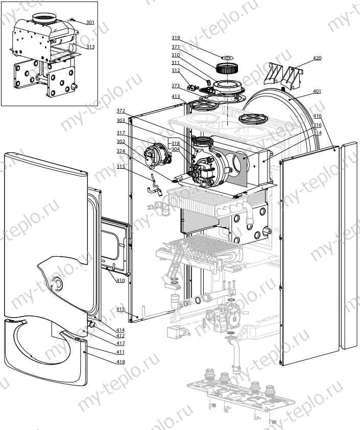 Запчасти Ariston GENUS EVO 24 FF купить в Карталах